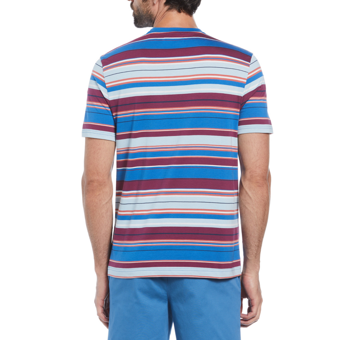 Camiseta Piqué algodón orgánico rayas multicolor