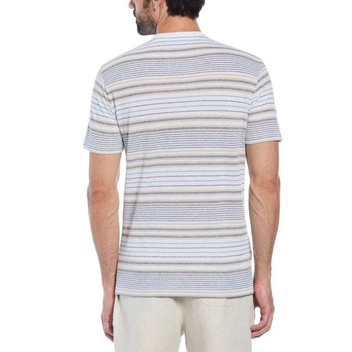 Camiseta Birdseye piqué stripe beige