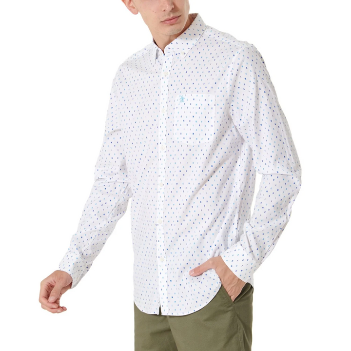 Camisa manga larga eco logo print blanca