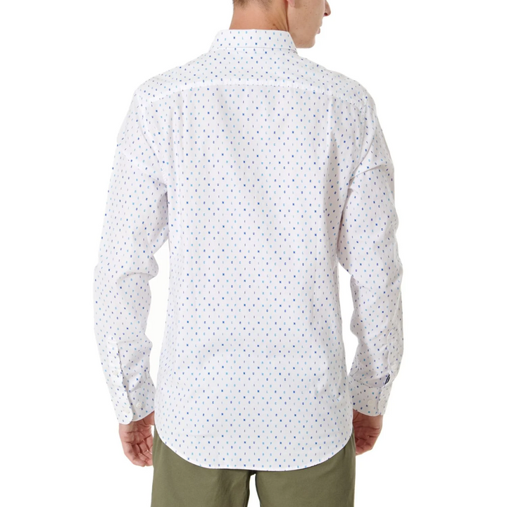 Camisa manga larga eco logo print blanca