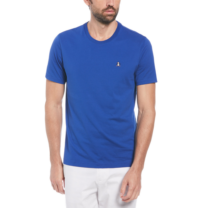 Camiseta azul Mazarine de algodón orgánico TV Pete