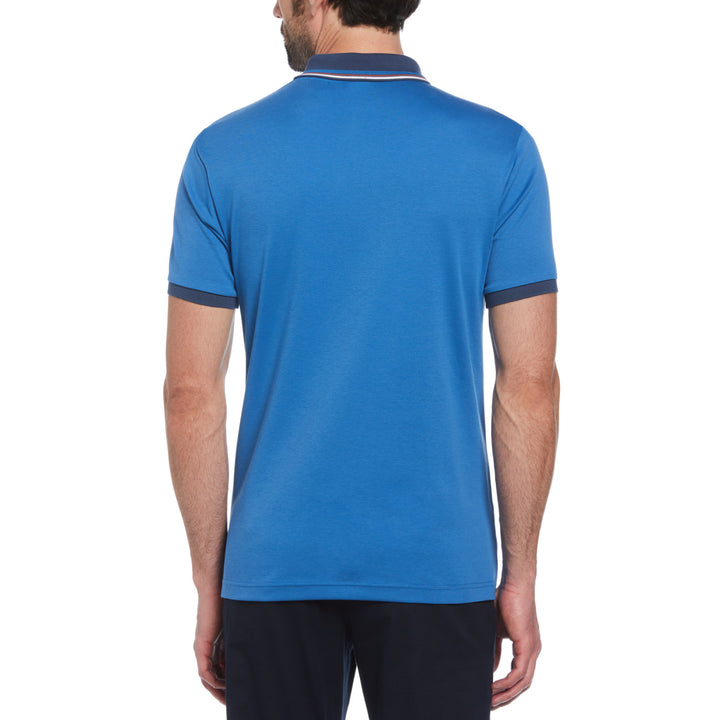 Polo Interlock bowling stripe azul