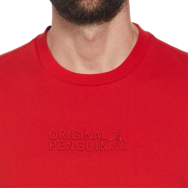 Camiseta Logotipo de confeti gráfico rojo