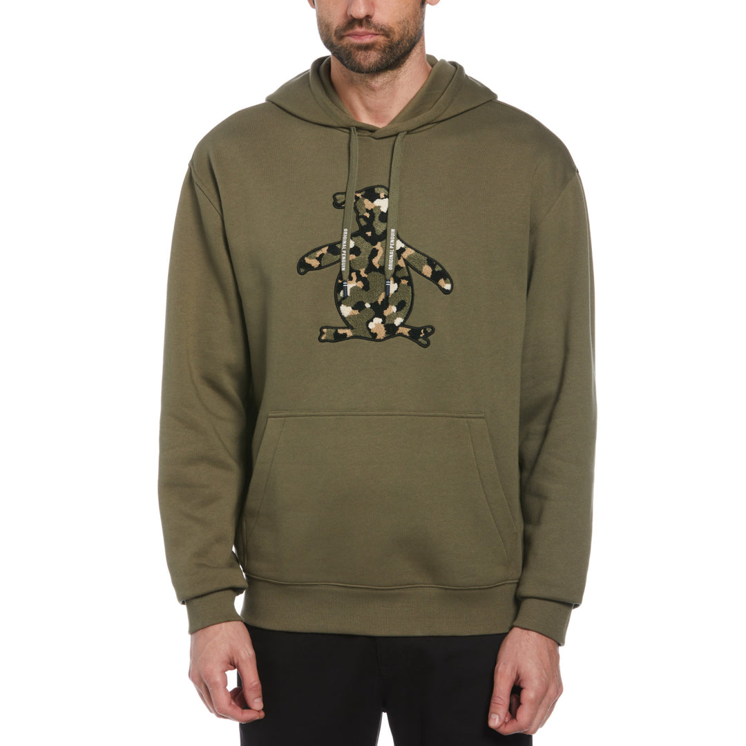 Sudadera con capucha fleece boucle camo Pete verde