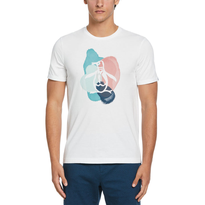 Camiseta watercolor Pete grafico bright white