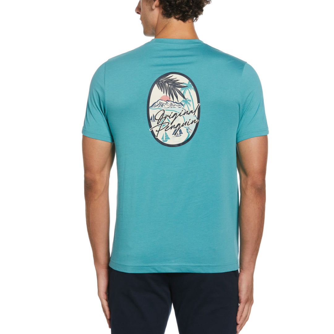 Camiseta organica Hd surf Pete grafico verde jade