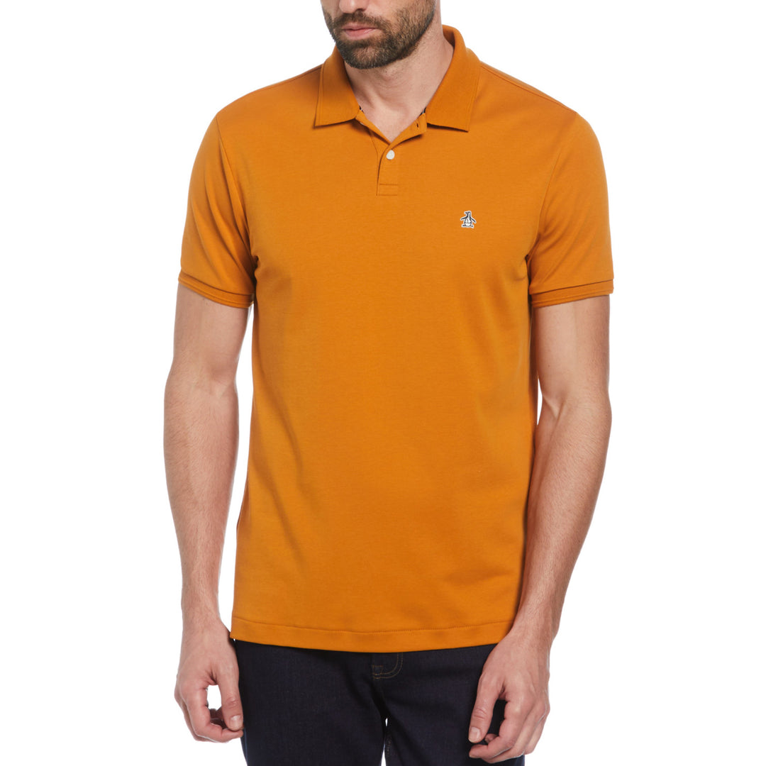 Polo Daddy interlock orgánico pegatina Pete naranja