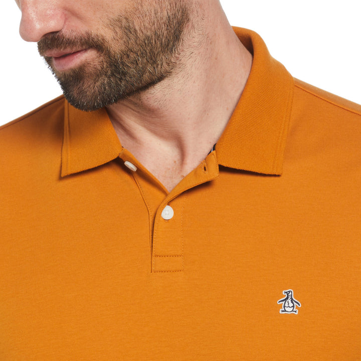 Polo Daddy interlock orgánico pegatina Pete naranja