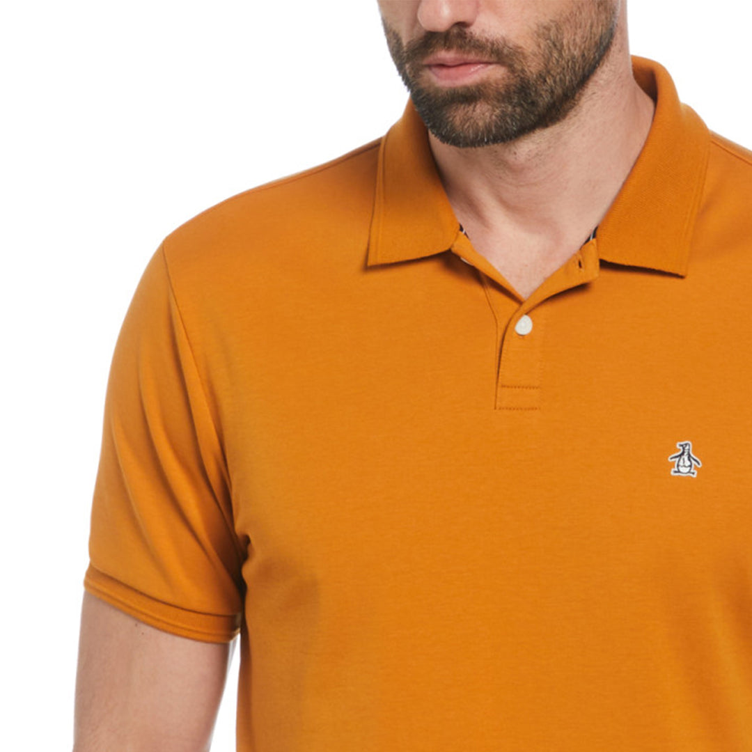 Polo Daddy interlock orgánico pegatina Pete naranja