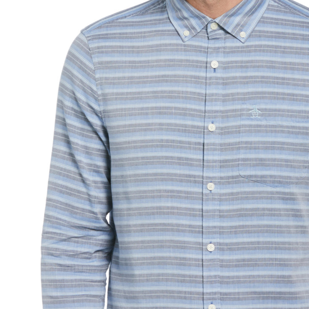 Camisa manga larga cloth stripe azul