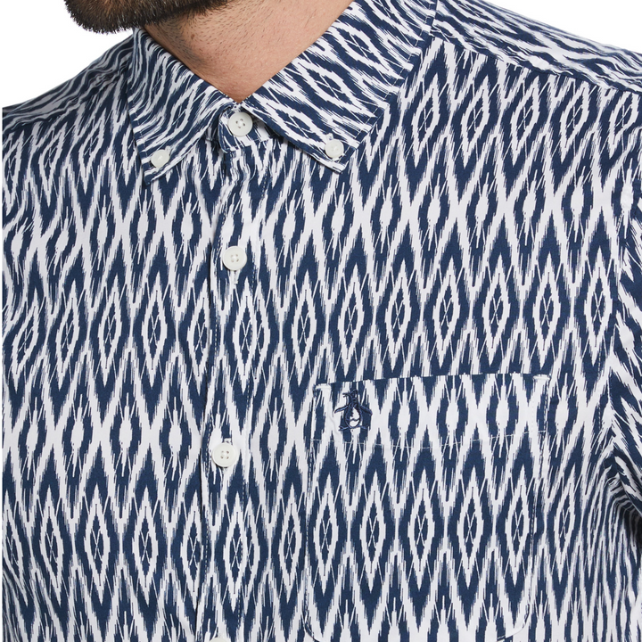 Camisa manga corta diamond geo azul