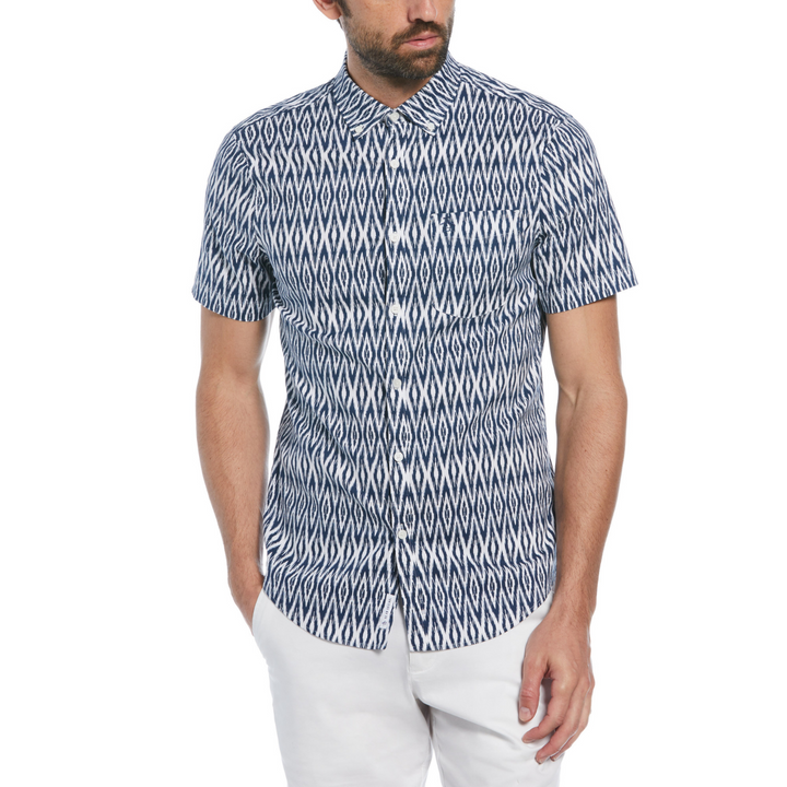 Camisa manga corta diamond geo azul