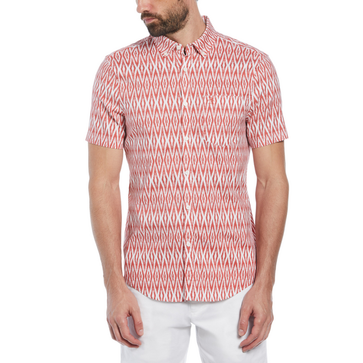 Camisa manga corta diamond geo roja