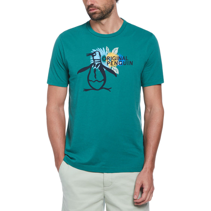 Camiseta con estampado floral Pete verde
